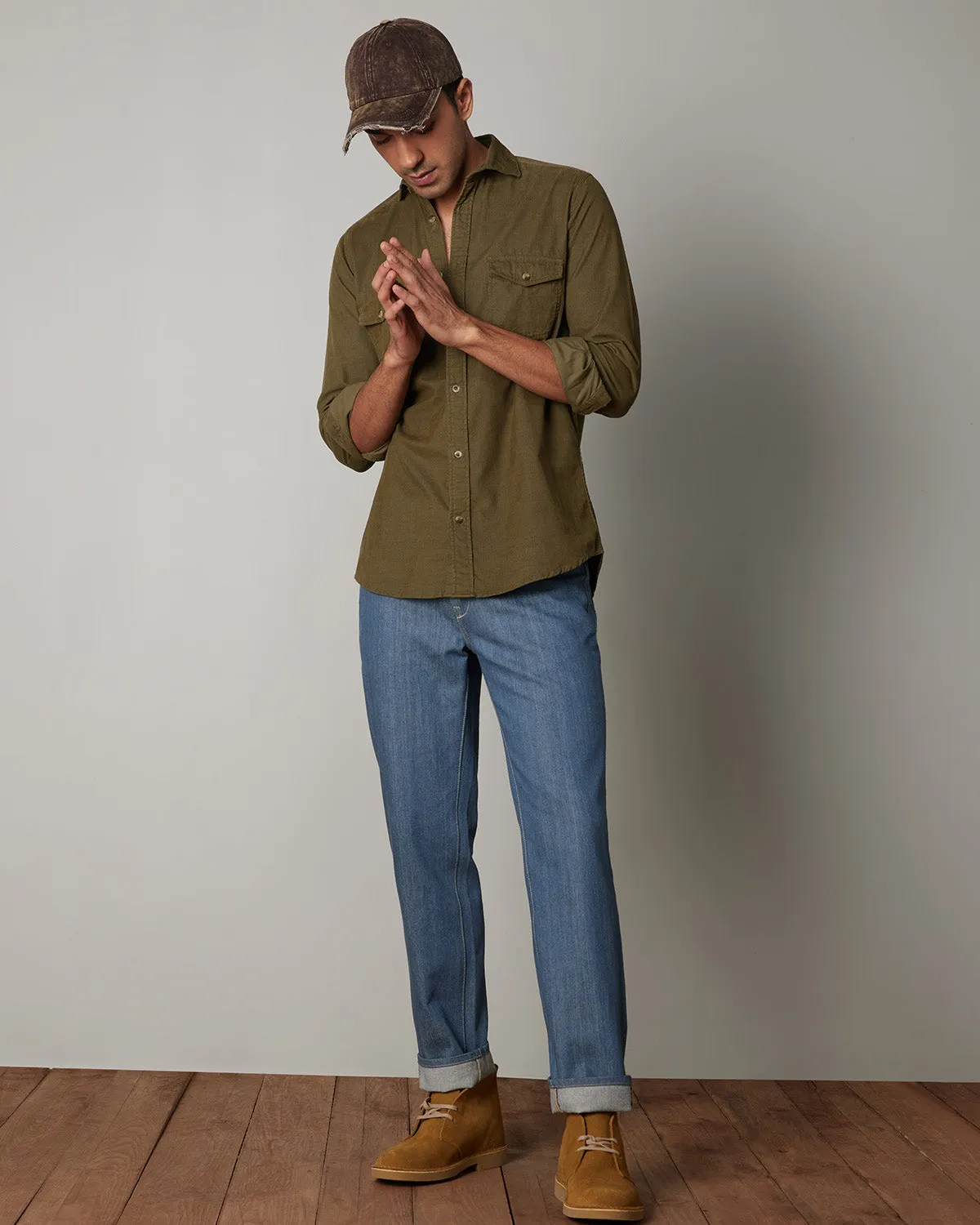 Japanese Premium Glacial Rigid Selvedge Denim Jeans for Men - Tailored Fit, Timeless Style