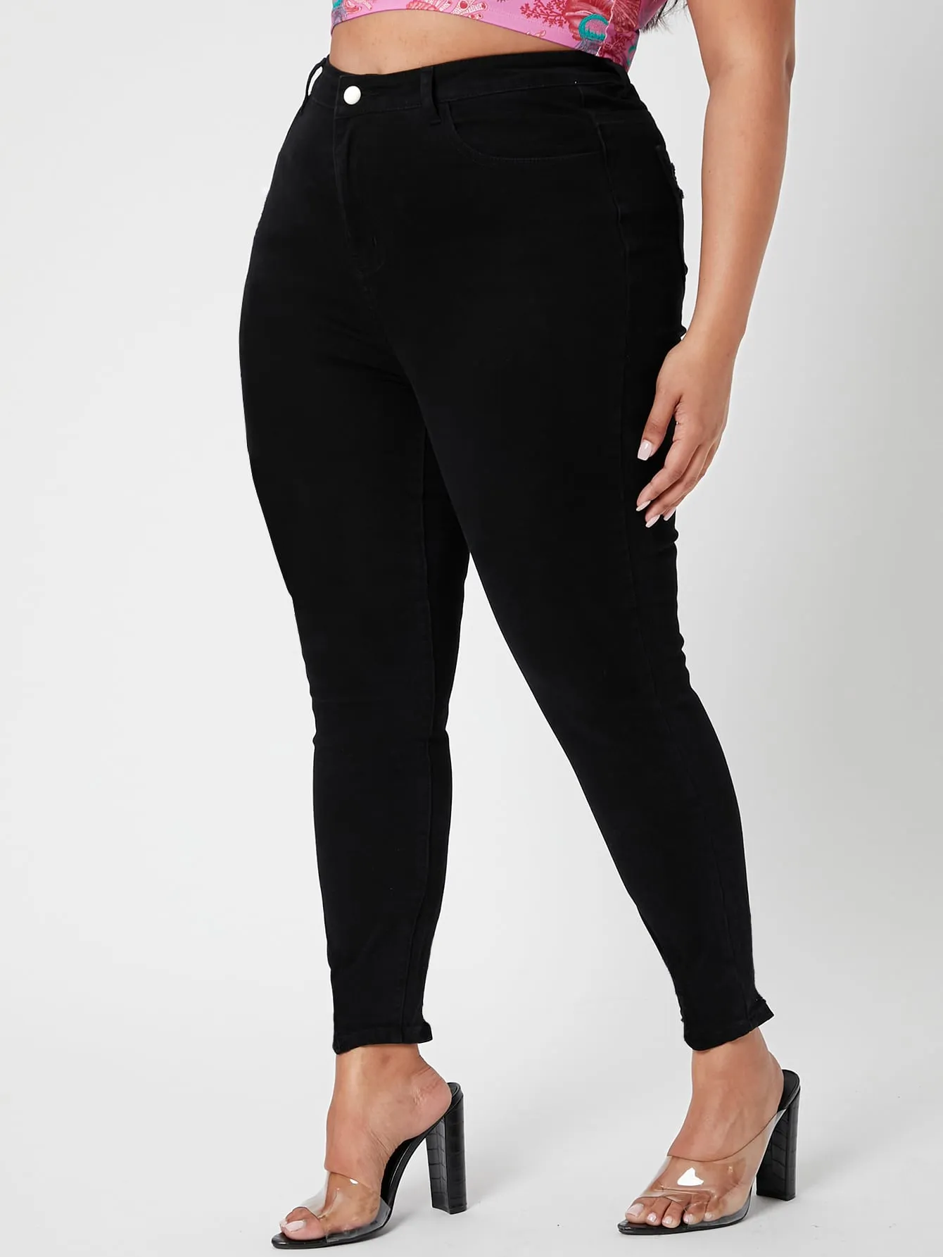 Plus High Waist Skinny Jeans