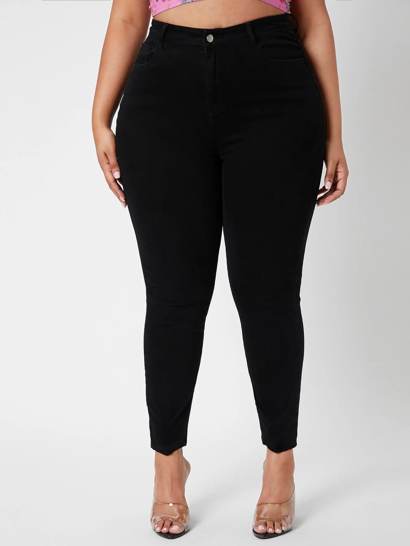 Plus High Waist Skinny Jeans