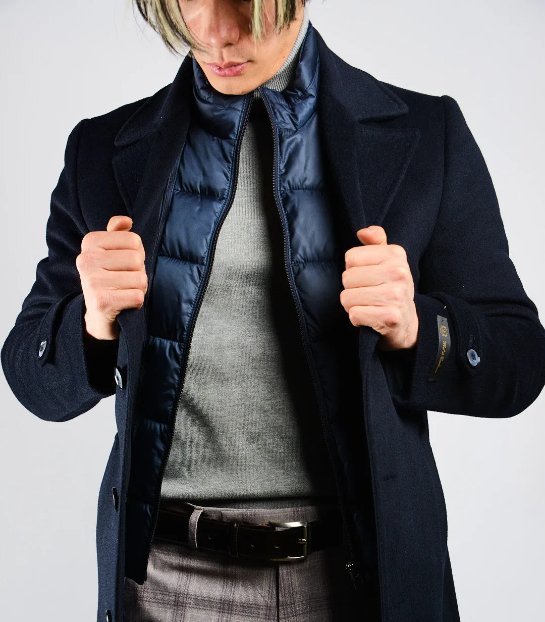Elegant Preston Solid Brushed Wool Coat