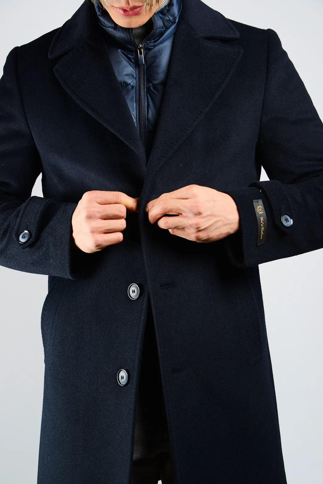 Elegant Preston Solid Brushed Wool Coat