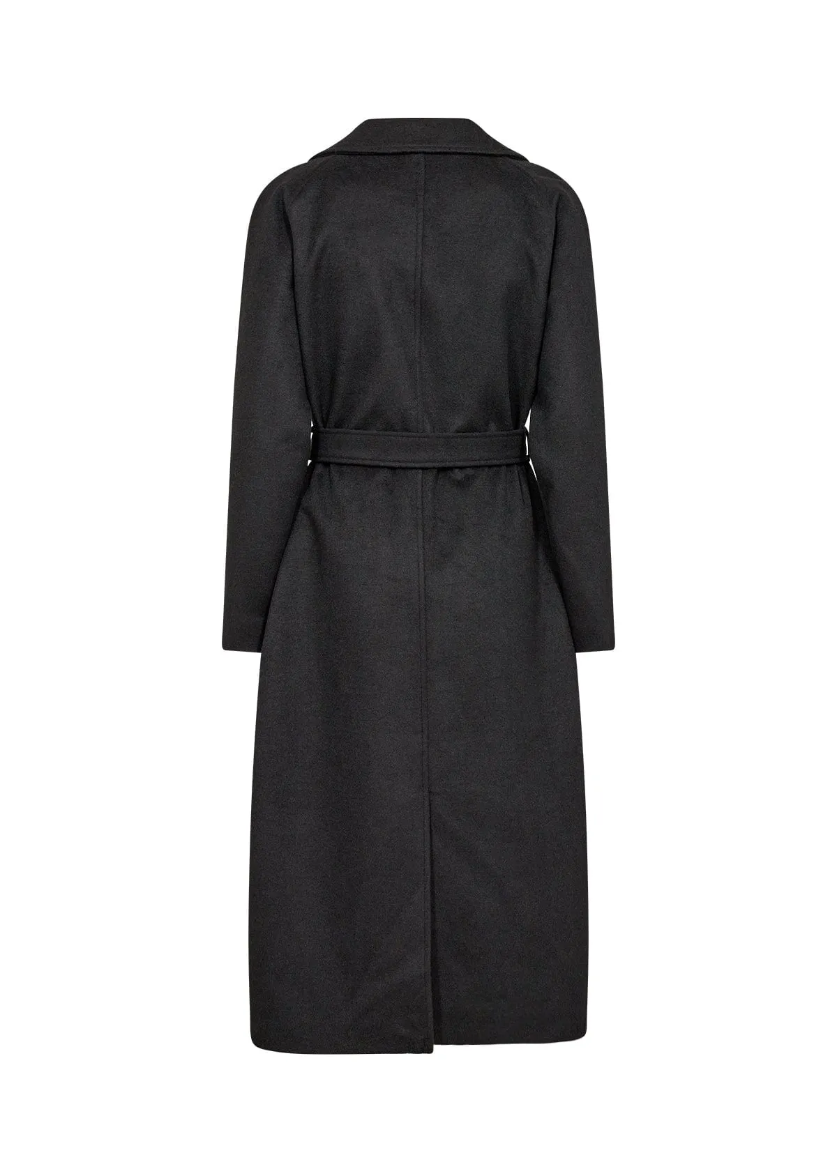 Stylish Black Belted Soya Concept Coat