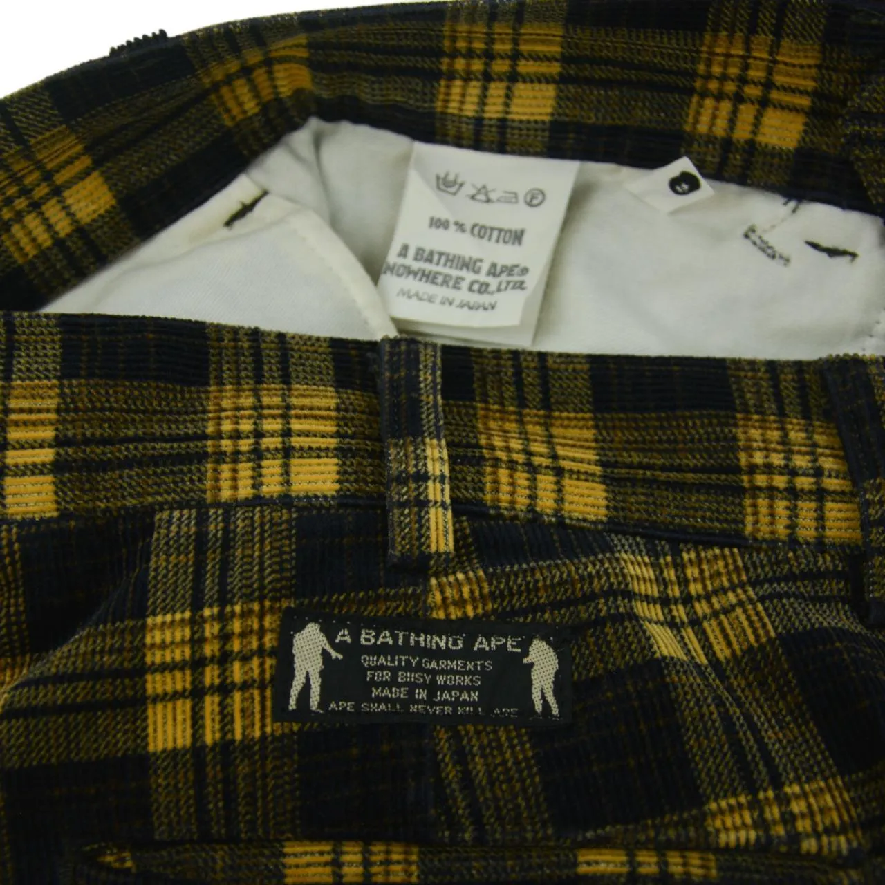 Vintage BAPE Corduroy Plaid Trousers Size W31