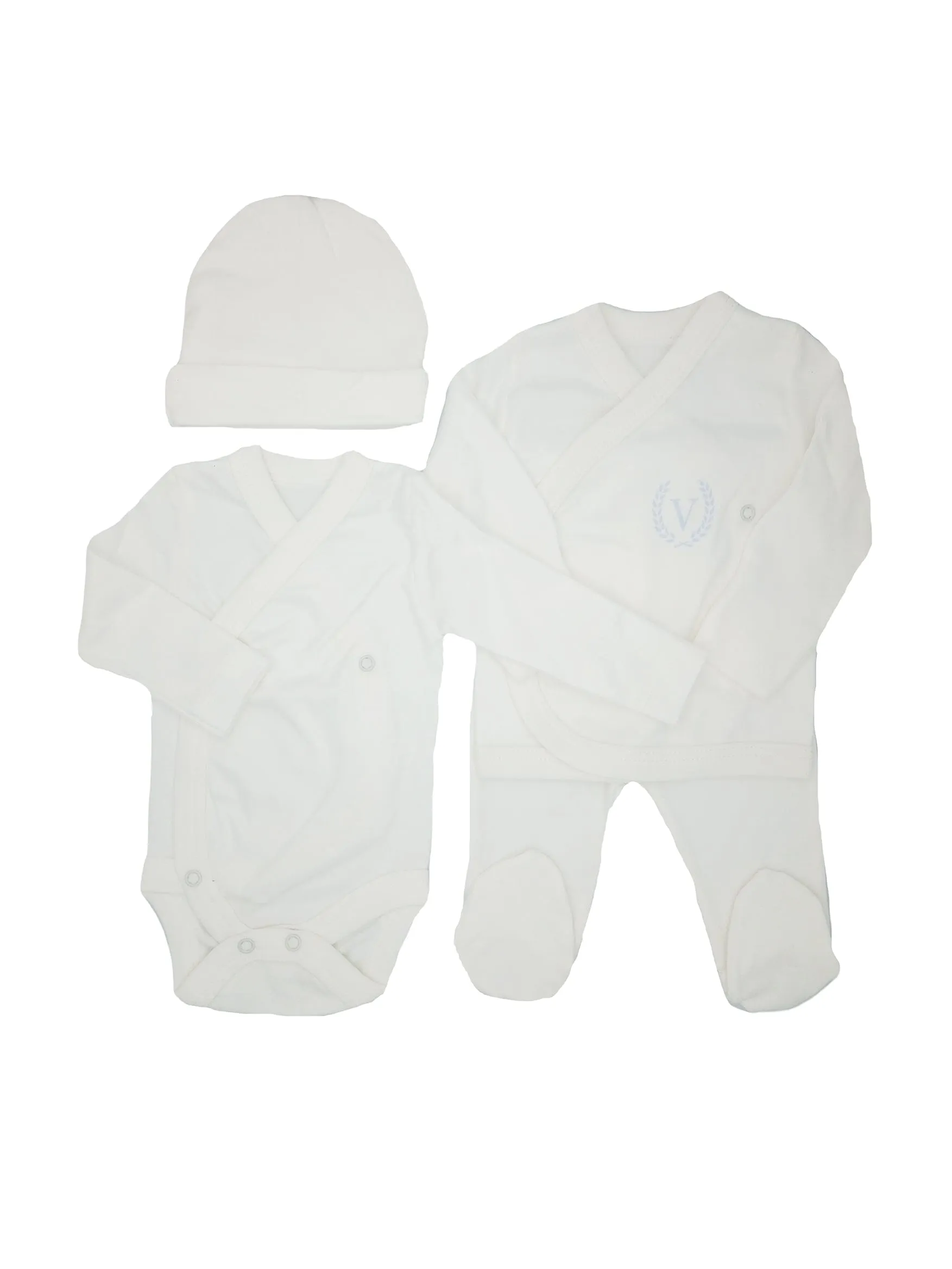 Visara 4 Piece Set Set; Top, Trousers, Bodysuit and Hat - White